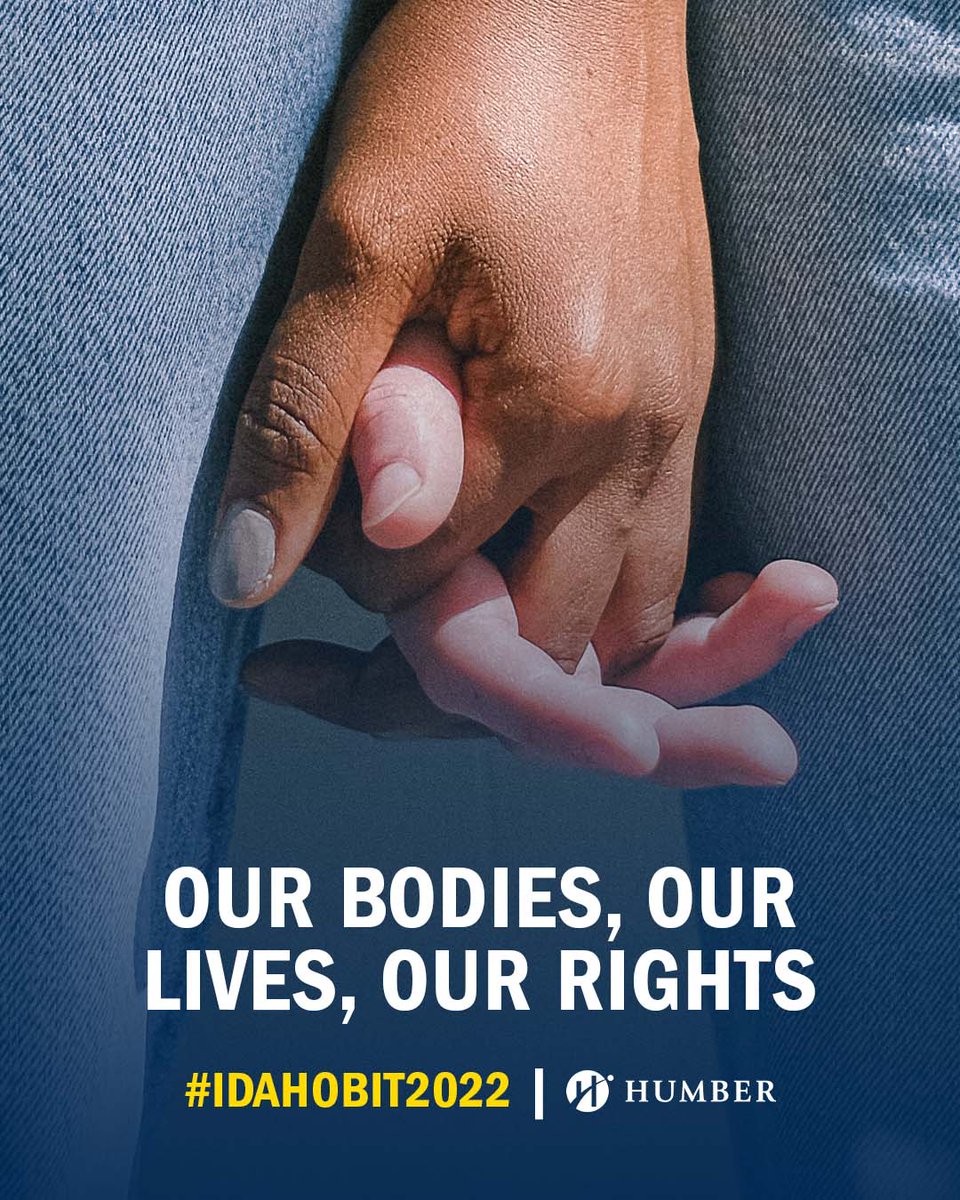 HumberPoly's tweet photo. This year’s International Day Against Homophobia, Transphobia, and Biphobia theme is: “Our Bodies, Our Lives, Our Rights.” 

Humber’s LGBTQ+ Resource Centre offers a variety of programs and services. Learn more at https://t.co/p1eO3y3bQt. https://t.co/YMRW2YYi08