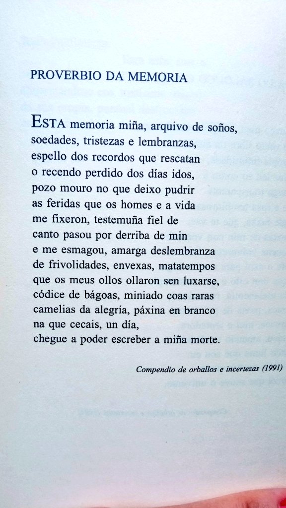 "Códice de bágoas, miniado coas raras camelias da alegría", Manuel María.
#DiaDasLetrasGalegas #diadasletrasgalegas2022