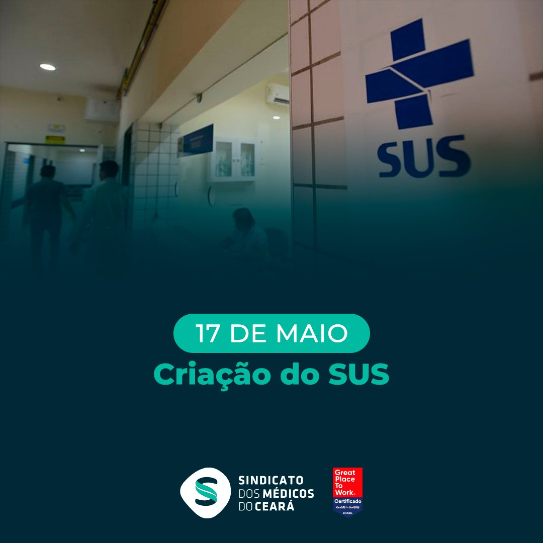 sindmedce's tweet photo. • 17 de maio - Data de criação do SUS •

Hoje, 17 de maio, o Sistema Único de Saúde (SUS) completa 34 anos. A data simboliza o dia em que os parlamentares membros da Assembleia Nacional Constituinte aprovaram a inclusão do SUS na Constituição Federal. + https://t.co/Lo4nDV7RlU