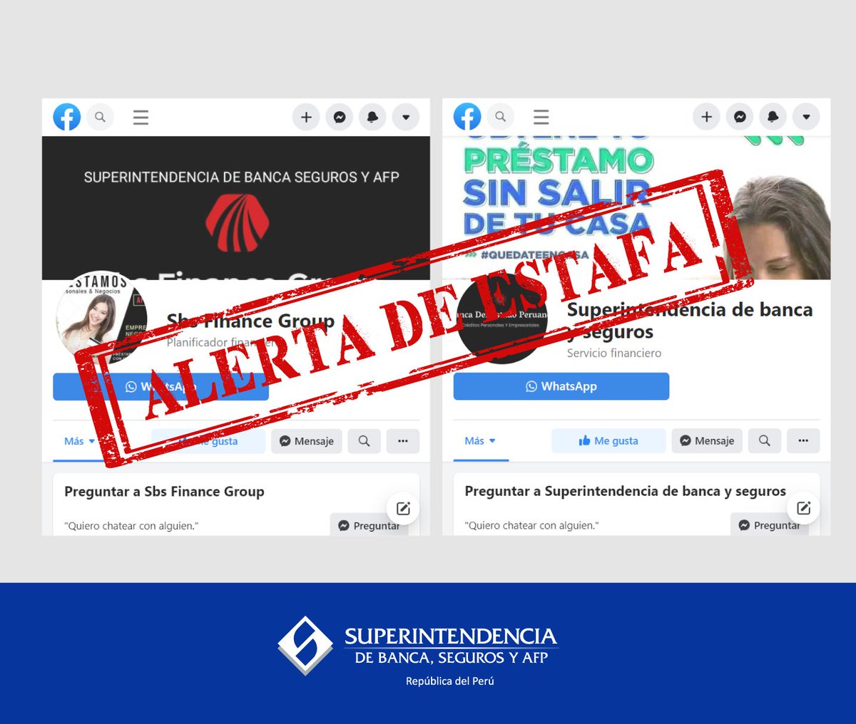 SBSPERU's tweet photo. #SBSTeOrienta ¡No caigas! Las #SBSPerú no otorga préstamos de ningún tipo. No te arriesgues a ser estafado ⚠️🚨 https://t.co/L0o42wPTaZ