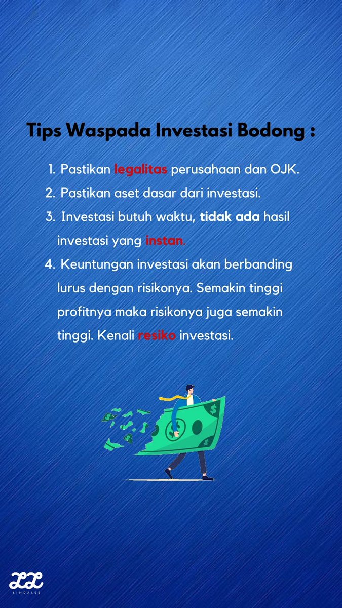 FiboPrincess's tweet image. Tips Waspada Investasi Bodong 
In Partnership With @ajaib_investasi