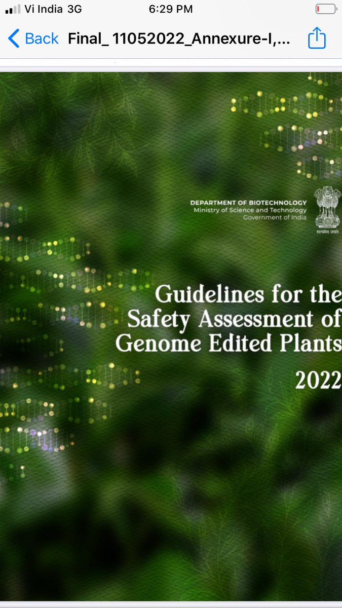BiotechCentre's tweet photo. BREAKING NEW: #India notifies Guidelines for Safety Assessment of Genome Edited Plants, 2022- a pathbreaking policy decision to spur R&amp;D, product development &amp; commercialization of #GenomeEdited plants @DBTIndia @AgriGoI @icarindia @smartindianagri @AgBioWorld #geneediting #GMOs https://t.co/kq7GAMYLw6
