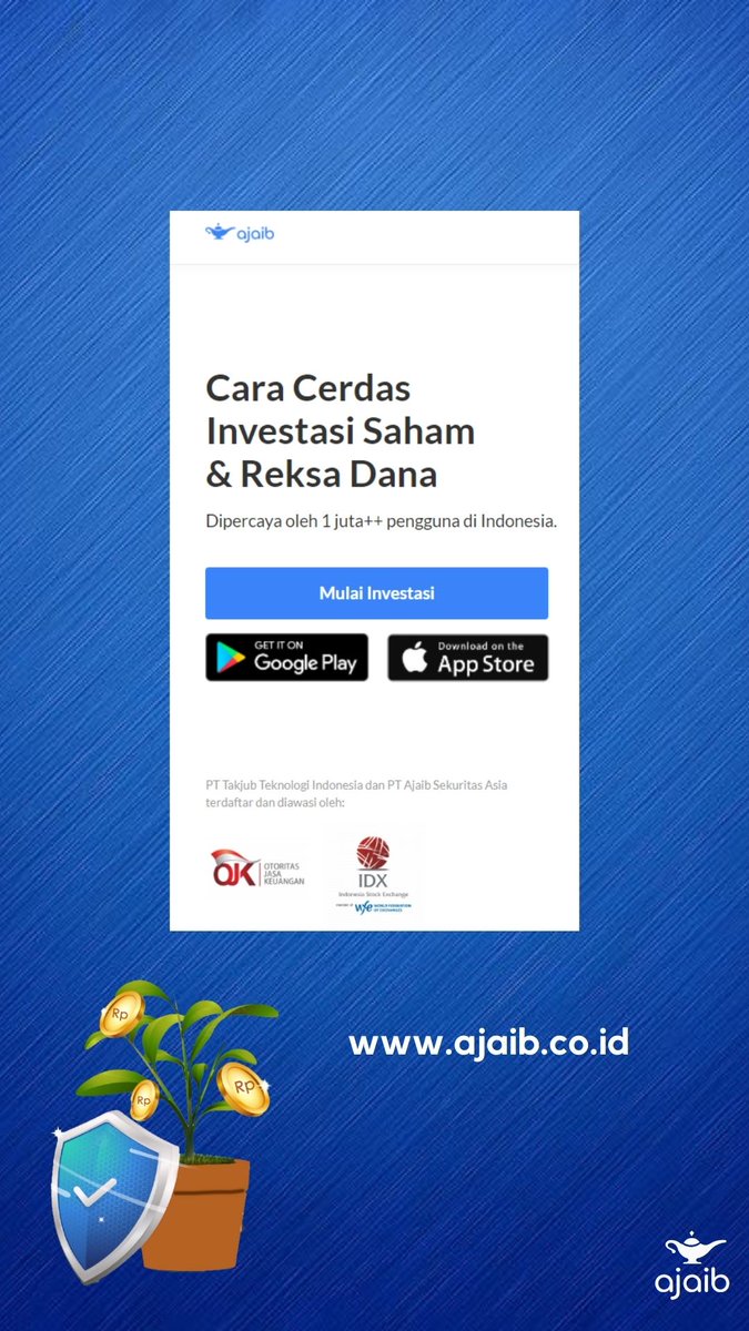 FiboPrincess's tweet image. Investasi Saham dan Reksa Dana bersama @ajaib_investasi