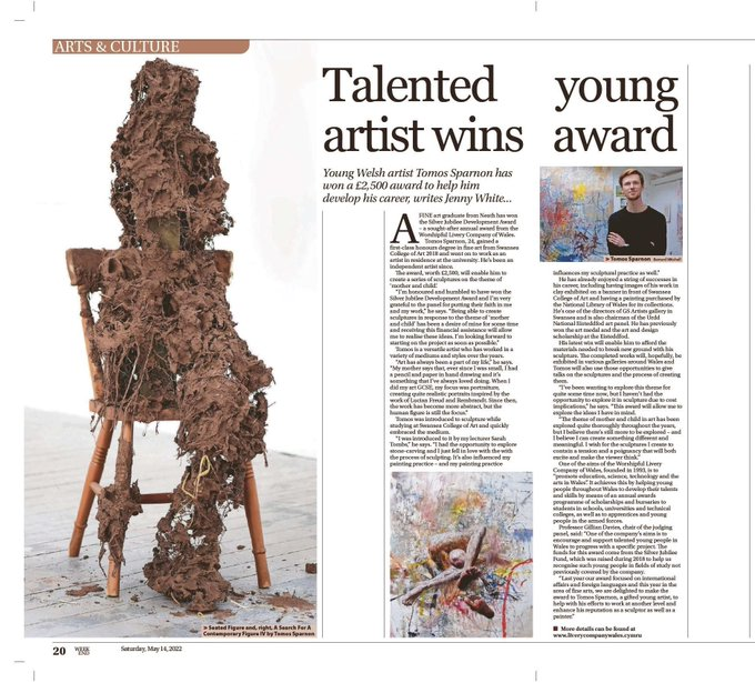 🙌 Braf gweld hanes Tomos Sparnon, un o raddedigion Celf Gain Y Drindod Dewi Sant a enillodd Gwobr Datblygu Jiwbilî Arian gan @liverywales yn y Western Mail.

🎨 Gallwch ddarllen rhagor am ei hanes yma hefyd👇

bit.ly/3lkX4xW