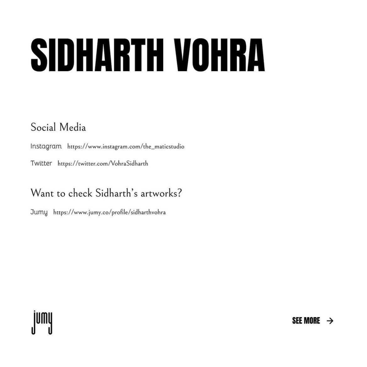 Introducing the amazing <a href="/VohraSidharth/">Sidharth Vohra</a> for our 2nd edition of #JUMYSPOTLIGHT 🔥🤍

IG: instagram.com/the_maticstudio

Jumy: jumy.co/profile/sidhar…

#digitalart #DigitalArtist #3dart #3dmodeling #3DModel #NFTartists #NFTCommmunity #EthereumNFTs #artistsontwitter #artistsoftwitter