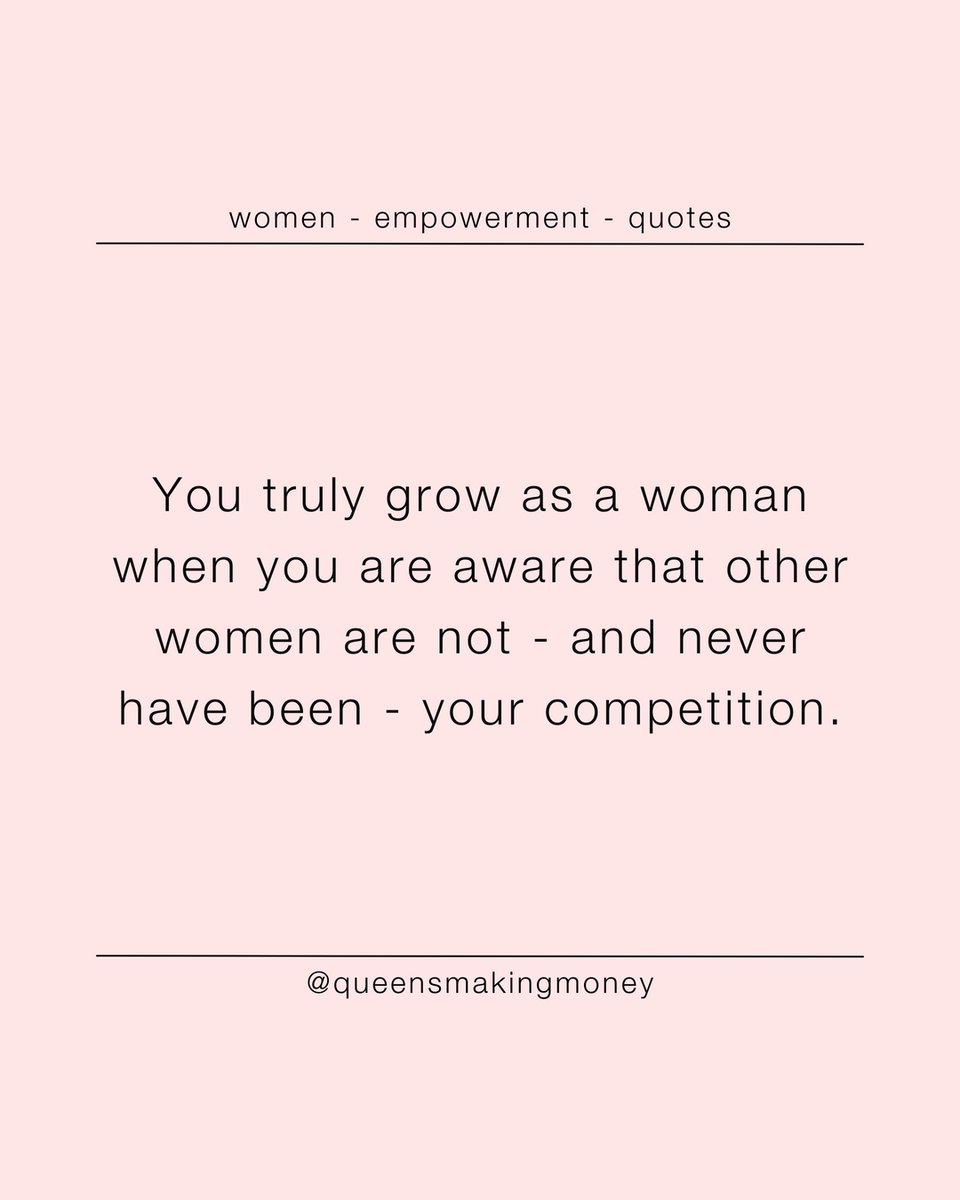 queensmmo's tweet photo. Listen babe… 👏🏼

You are the only one who can bring out your best self, and you don't need to do it by putting someone else down.  

What if we stopped judging ourselves in comparison to others?

What if we started seeing each other as allies instead of competitors? 

We https://t.co/ZEAGK9VX6o