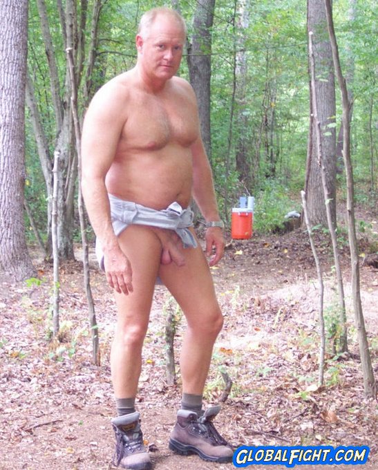 1 pic. Nude Hiking Daddy from https://t.co/uDvNgxouOP galleries  --  #nude #hiking #woods #blondbear