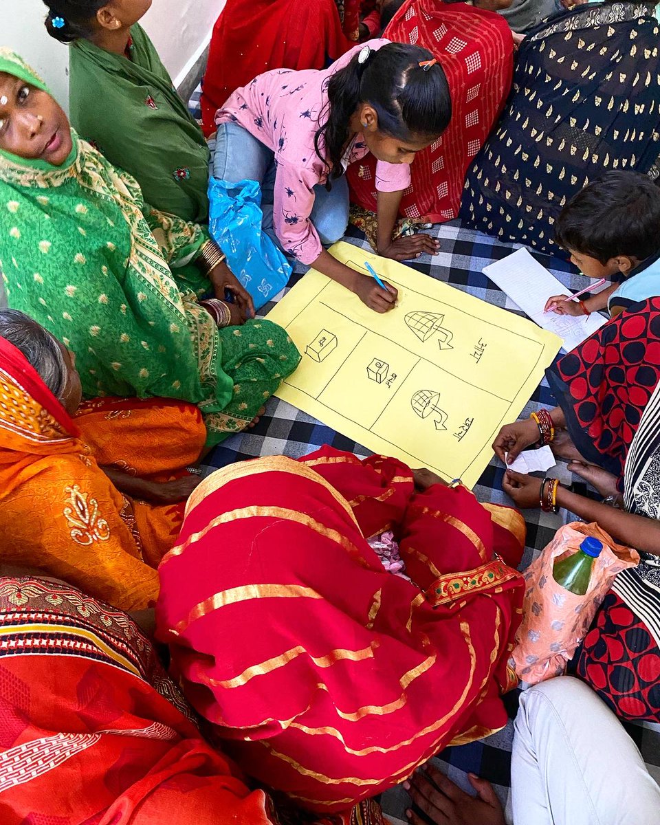The third workshop of the #KrishiSakhis training programme was on basic #Financial management💰 After learning about concepts such as long- and short term savings goals and how to track income and expenses, the women created their own budgets in groups.  #empoweringwomen