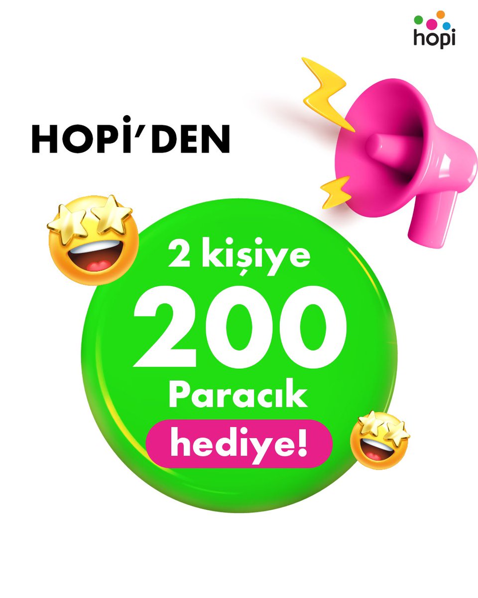 Paracık kazanma zamanı! 🤩 200 Paracık kazanmak için yapman gereken çok basit! @hopiapp hesabını takip et, 1 arkadaşını etiketleyerek bu tweet’i RT’le. 200 Paracık kazanan 2 kişiden biri sen ol! 😎
Kazananlar 23 Mayıs Pazartesi günü açıklanacaktır.