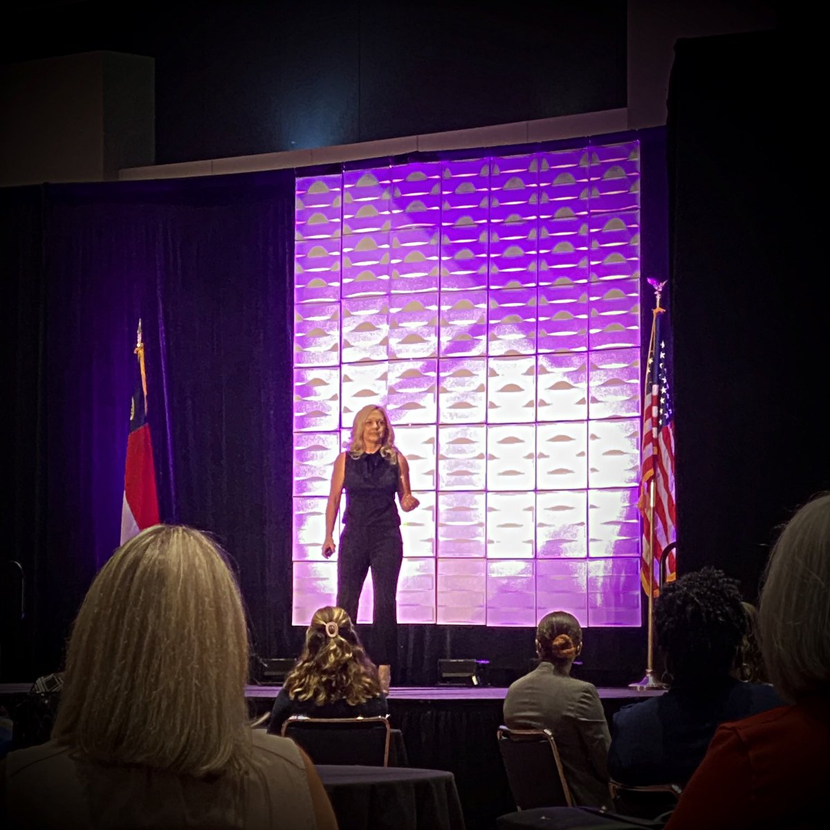 AshleyHedrick's tweet photo. The “And” Life by @colleen_hauk helping us learn how to beat the burnout! Thank you @NCChamber for hosting and including the @clt_alliance Power of Women as a strategic partner! #WomenLeadNC https://t.co/yWSvSV85NH