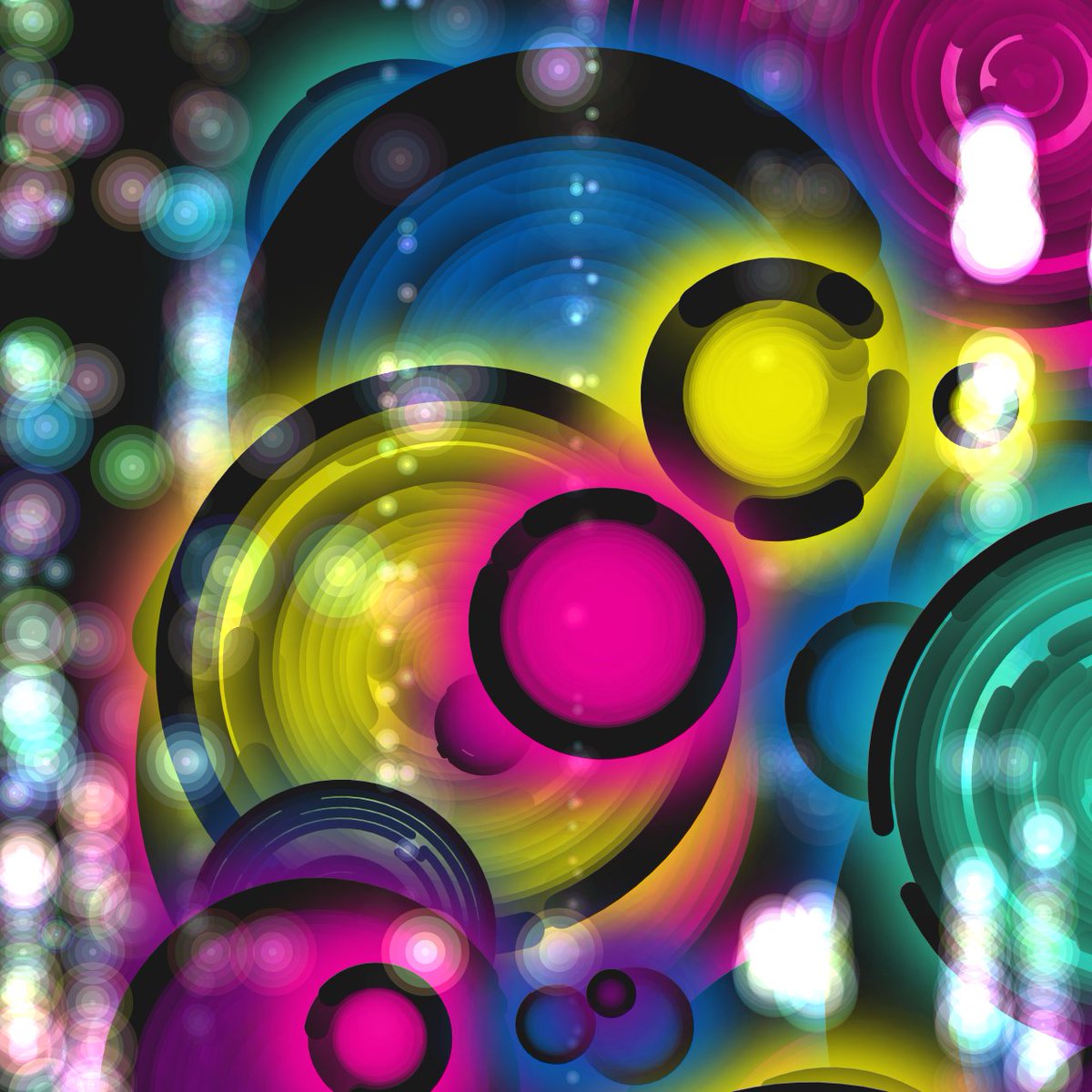 t_ritoco's tweet image. &quot; letter003 -  going around in circles&quot;

#p5js #creativecoding #dairycoding