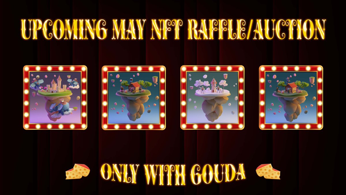 MadMouseCircus's tweet photo. Ladies and Gentlemen 📢

These 4 Sky Islands @SkyVerseNFT  will be in the May Raffle and Auction (2 Common, 1 Rare, 1 Epic)

Only GOUDA🧀is accepted to participate.

🎉 SHOW TIME 🎉 https://t.co/64oyqp8SBf