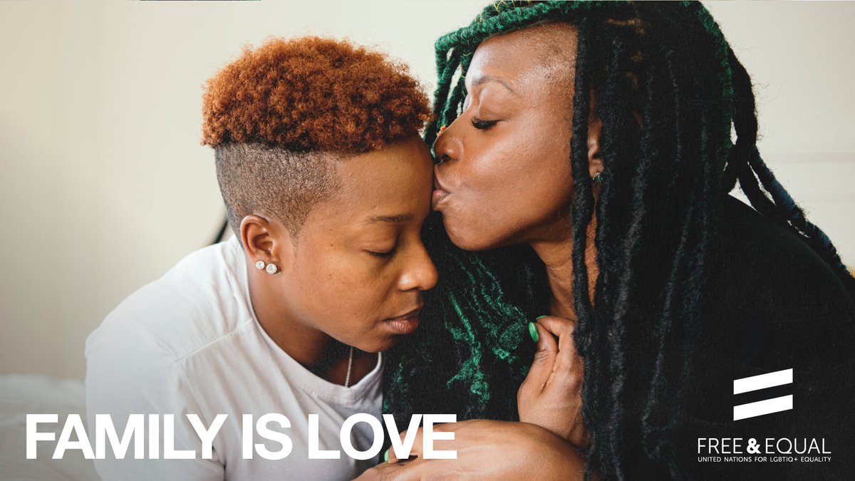 UNHumanRights's tweet photo. Too many #LGBTIQ+ people are rejected by their loved ones. Let's celebrate families who support their family members no matter who they are or whom they love! #IDAHOBIT #pride #lovemakesafamily @free_equal https://t.co/iKy6e6vo65