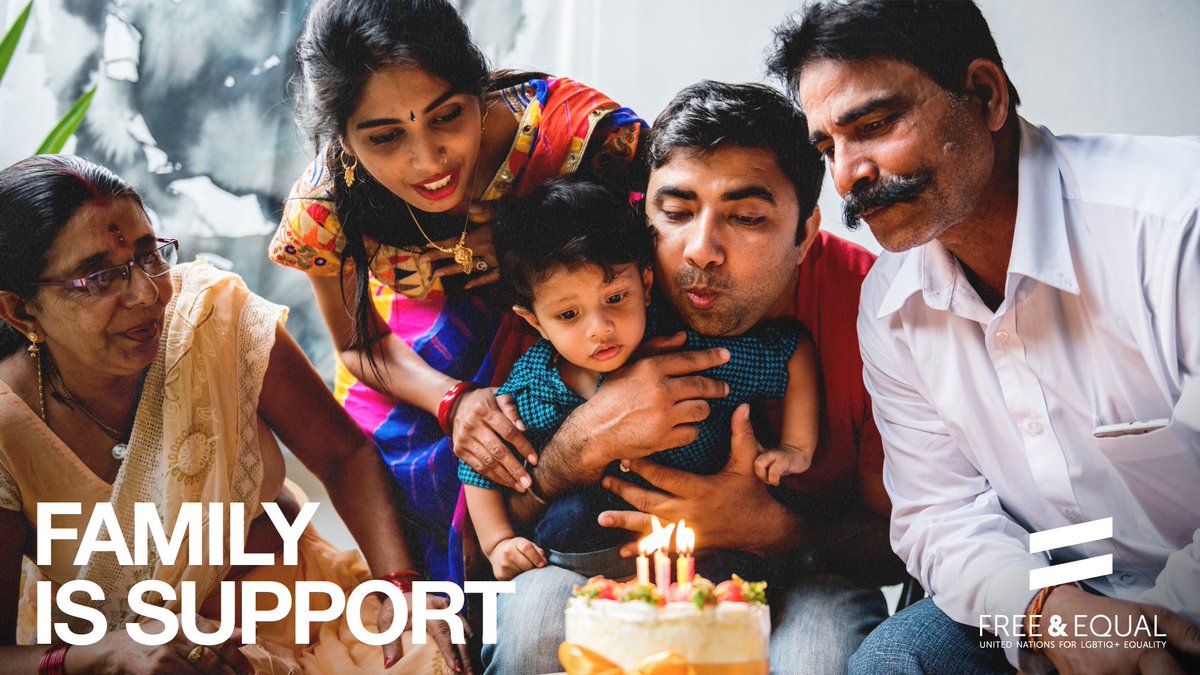 UNHumanRights's tweet photo. Too many #LGBTIQ+ people are rejected by their loved ones. Let's celebrate families who support their family members no matter who they are or whom they love! #IDAHOBIT #pride #lovemakesafamily @free_equal https://t.co/iKy6e6vo65
