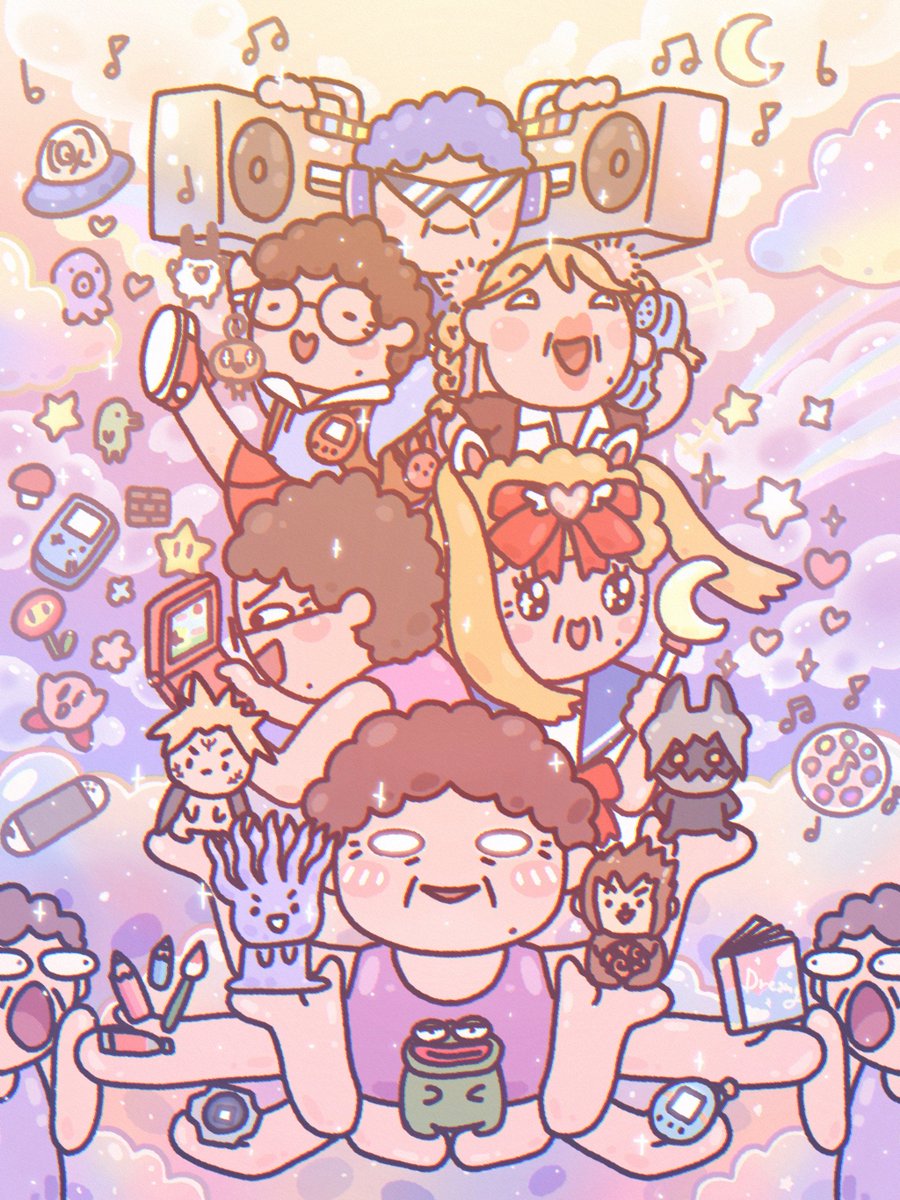 Natto_ntt's tweet photo. joining the #DreamyFanArt event✨😍
with Auntiverse 
The multiverse of aunties, where she does the thing she likes to escape the noise.

such as playing games, listening to music, watching anime, making art, etc.

@dreamy @fahfahsnft ✨ https://t.co/UxeTCOMvQ9