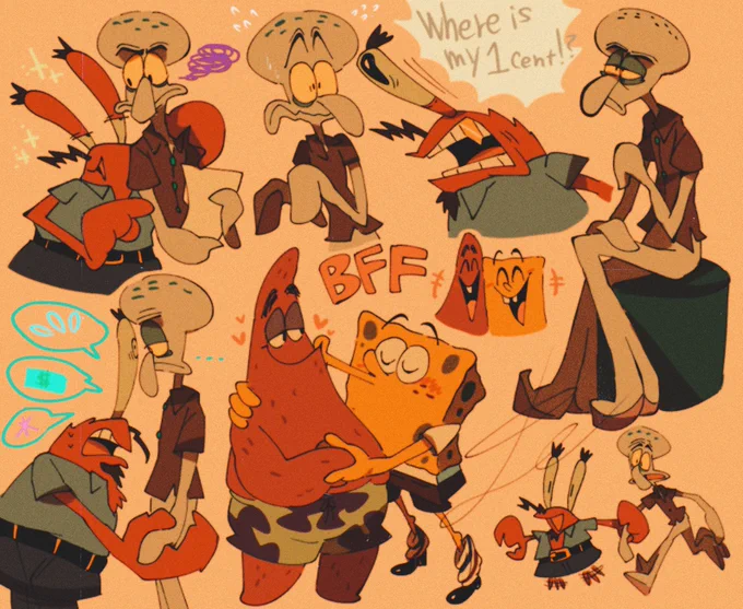 Squidward and the Friends….???🐙
#SpongeBobSquarepants 