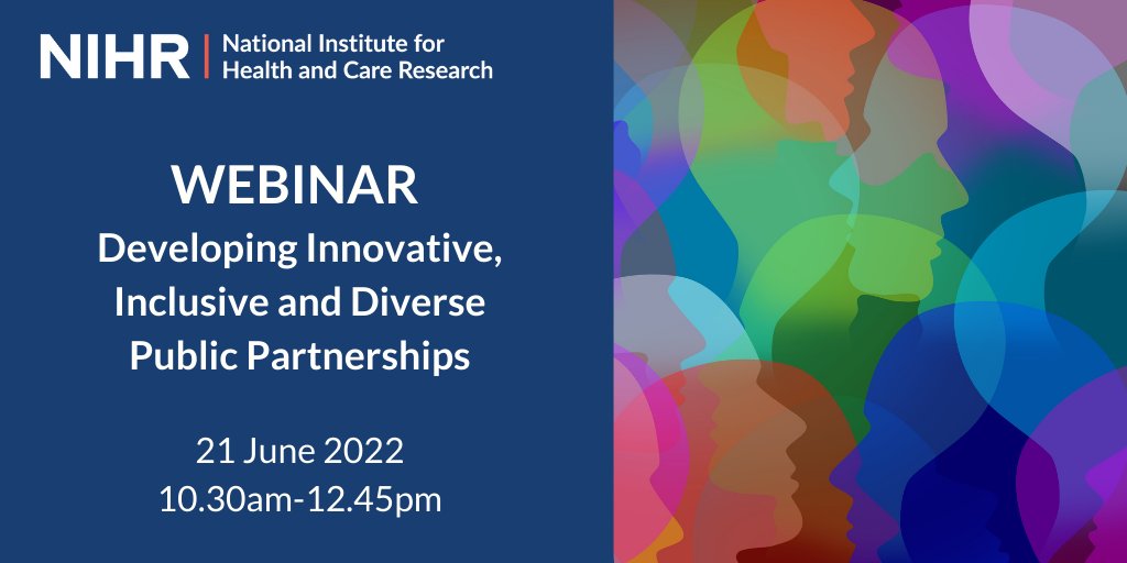 We're launching a new funding call that will give community and charity organisations and researchers the opportunity to explore and develop partnerships together. 

Find out more at our webinar on 21 June - register now: nihr.ac.uk/documents/agen… #ResearchFunding