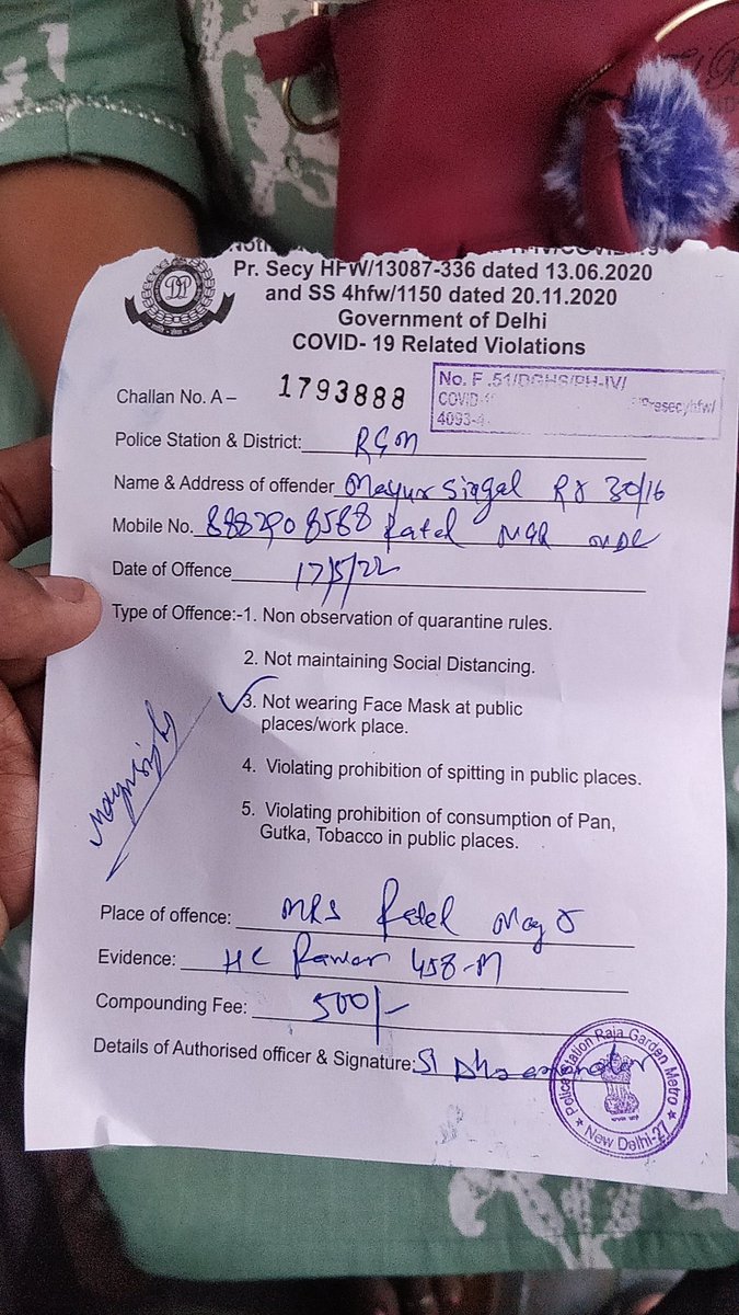To complete their target, <a href="/DelhiPolice/">Delhi Police</a> will challen anyone without application of mind. You cant breath withou mask even if you are suffocating.