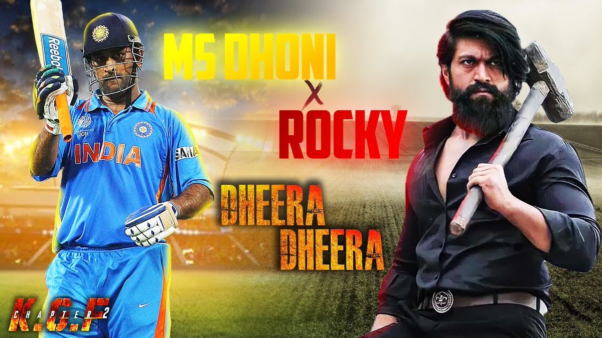Cricket_FD's tweet photo. DHONI meets ROCKY - KGF Chapter 2 Dheera Dheera (Sulthan) Version
Video link: https://t.co/7NTNOiWHjl

#KGFChapter2 #msd #ROCKY #IPL2022 #KGF2 #CSK𓃬 https://t.co/qZL2QgvIHQ