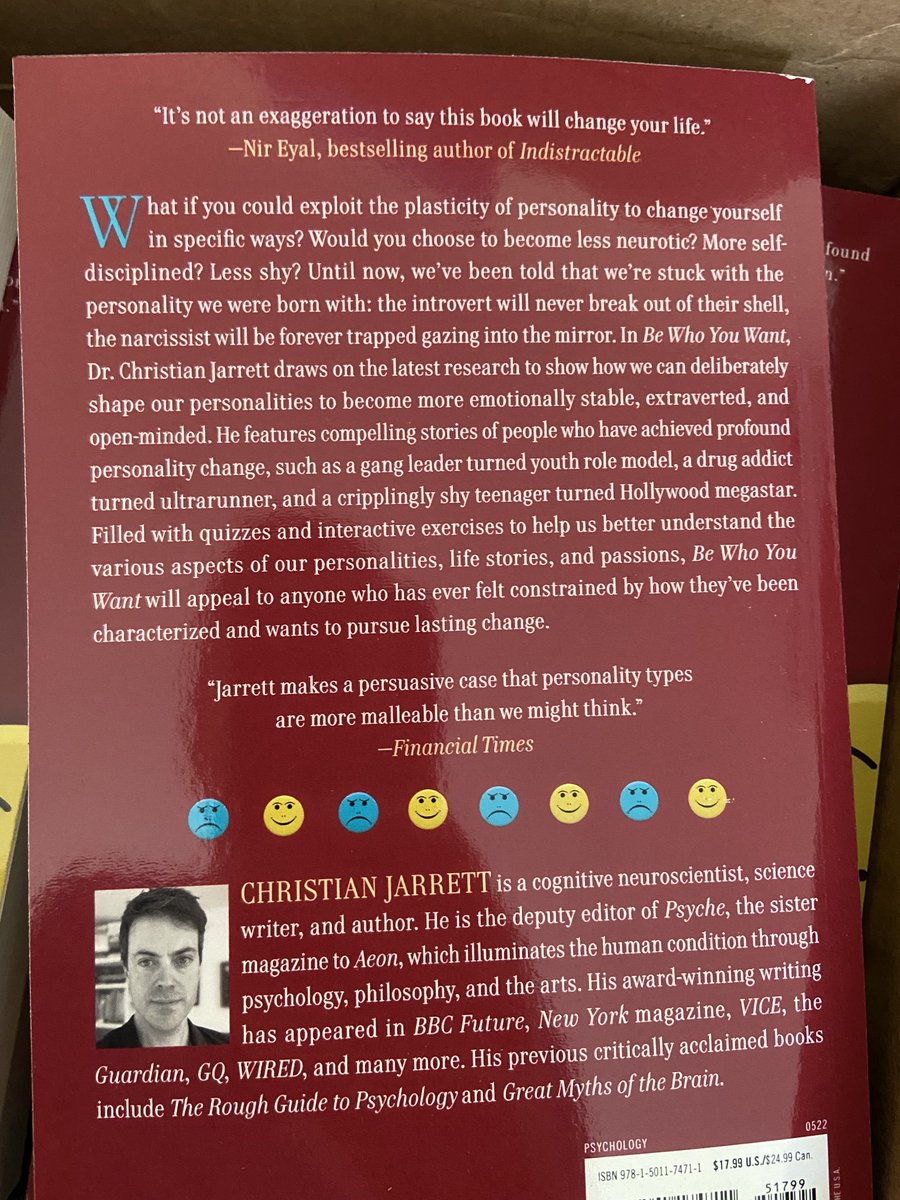 Psych_Writer's tweet photo. 🤸‍♀️I'm excited to share that today is US paperback publication day for Be Who You Want, Unlocking The Science of Personality Change – some new endorsements on the cover, updated bio and now with "Dr" in front of my name🤸‍♂️ https://t.co/0bABDO2U4V https://t.co/Rc0w3qJ4fw