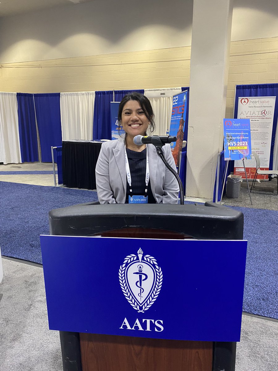 A_MartinMD's tweet photo. Leaving Boston incredibly inspired. The conference theme of innovation is why I love surgery- surgeons push themselves to do the impossible and envision what currently does not exist. Thank you #AATS22 for allowing me to share my dreams too #TheFaceofCTSurgery #LatinasinMedicine https://t.co/KqLnL0GCMQ