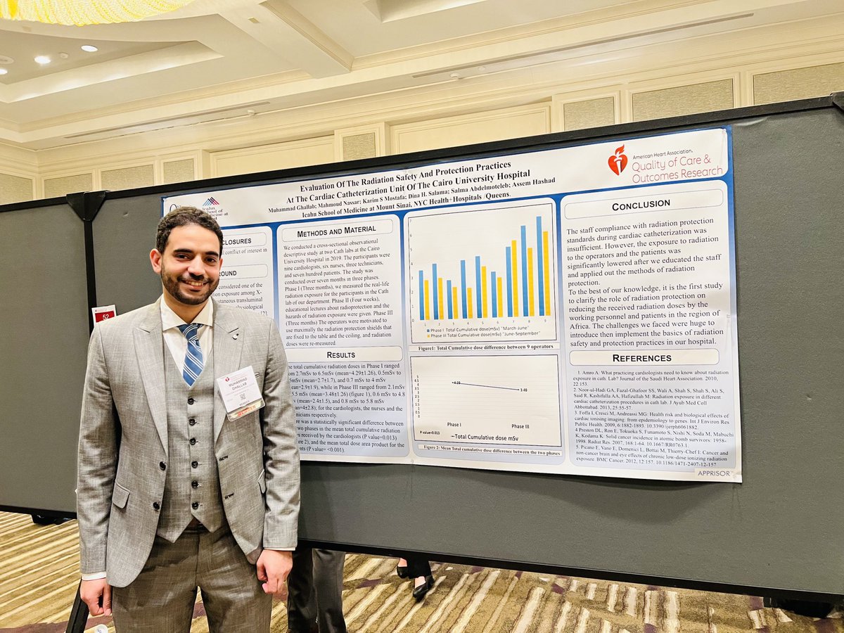 MuhammadGhallab's tweet photo. It was a great experience to present my master thesis abstract at the AHA Conference, QCOR22, and meet pioneers in the cardiovascular medicine from different great hospitals

The abstract is also published at the AHA Journal; circulation 

https://t.co/nWeXDRa8JD

 #AHA
#Qcor22 https://t.co/YWviaPT044