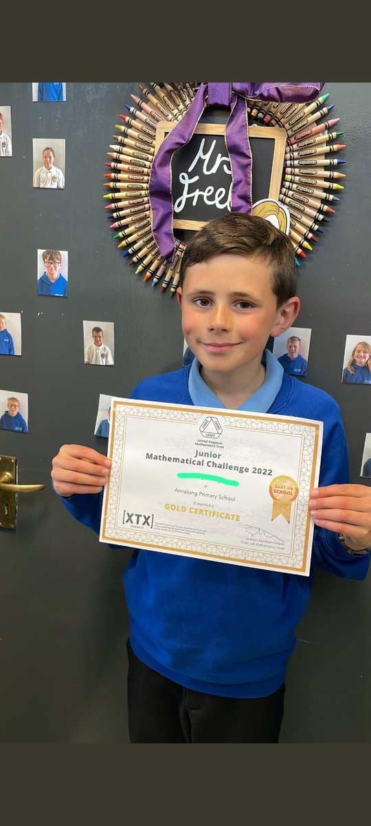 AnnalongPrimary's tweet photo. We are delighted that our P7 pupil achieved a Gold award in the recent UK Junior Mathematical Challenge. We are even more delighted that he has been formally invited to compete in the Olympiad round on 15th June. A truly amazing achievement! https://t.co/MXEgXReJmT