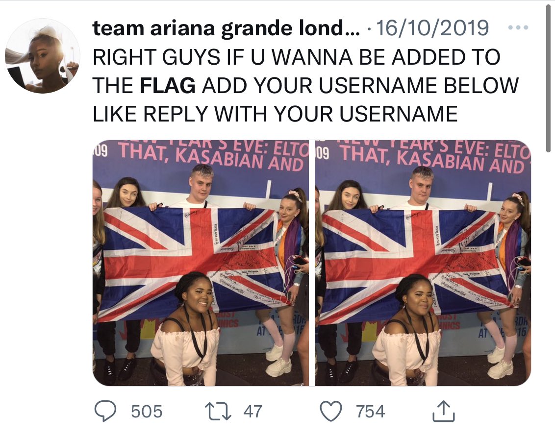 wearedokia's tweet photo. Today marks the end of our birth week 11th-17th May! We are super excited to officially launch later this year 🎂🦋

Below is where it all started for our founder @_BlessingMarie who organised the Union Jack project for Ariana Grande’s Sweetener Tour Europe closing night! 👇🏾 https://t.co/YMTNnSiFgH