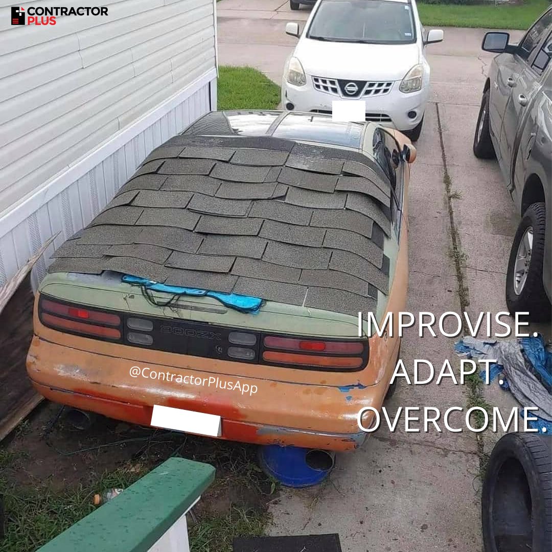 cplusapp's tweet photo. For the love of God, give this person a windowpane!π
When you've got extra shingles lying around but no money for the window pane! π
#ContractorPlus #RoofingFails #Shingles #Contractor #Handyman #SafetyFails #WorkFails #Memes https://t.co/0tDVMNHz9v