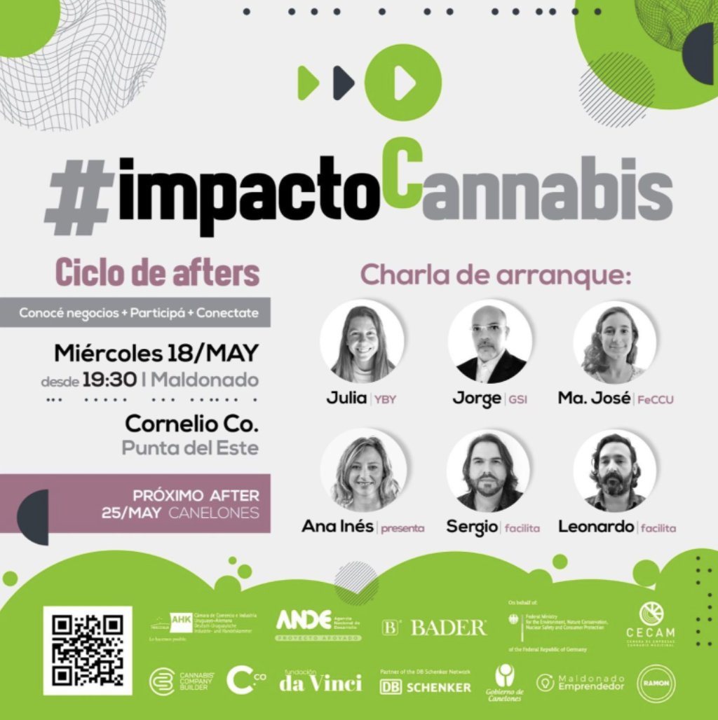 Mañana miércoles 18/05 a las 19.30 H,  se realizará el segundo after del ciclo #ImpactoCannabis, organizado por <a href="/daVinciLAT/">Fundación da Vinci</a>  para conocer más acerca de la industria y los negocios en marcha del sector cannábico en Uruguay. ¡No te lo pierdas! 
#CannabisCommunity #cannabisindustry