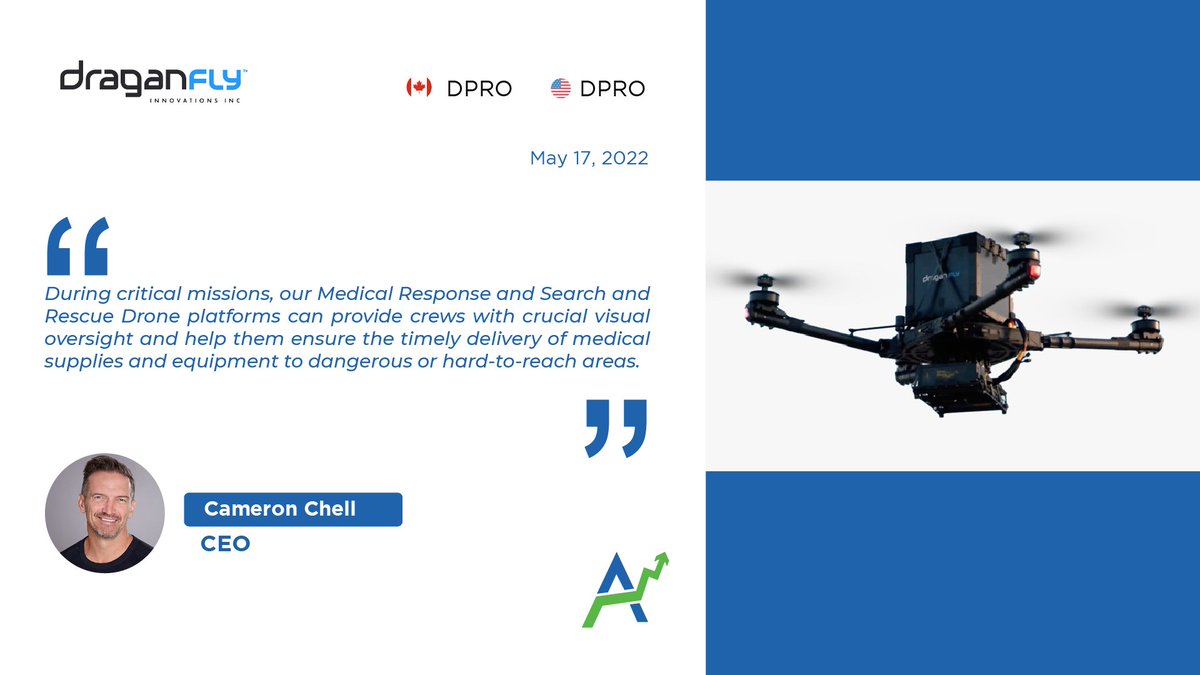 NEWS...<a href="/DraganflyInc/">Draganfly Inc.</a> To Attend 2022 Special Operations Forces Industry Conference

✅ $DPRO will demo its Medical Response and Search and Rescue Drone platforms

📍 Tampa Convention Center
🗓️ May 16-19 '22

$FLT $UAVS

#Sensors #AI #ArtificialIntelligence

agoracom.com/ir/Draganfly/f…