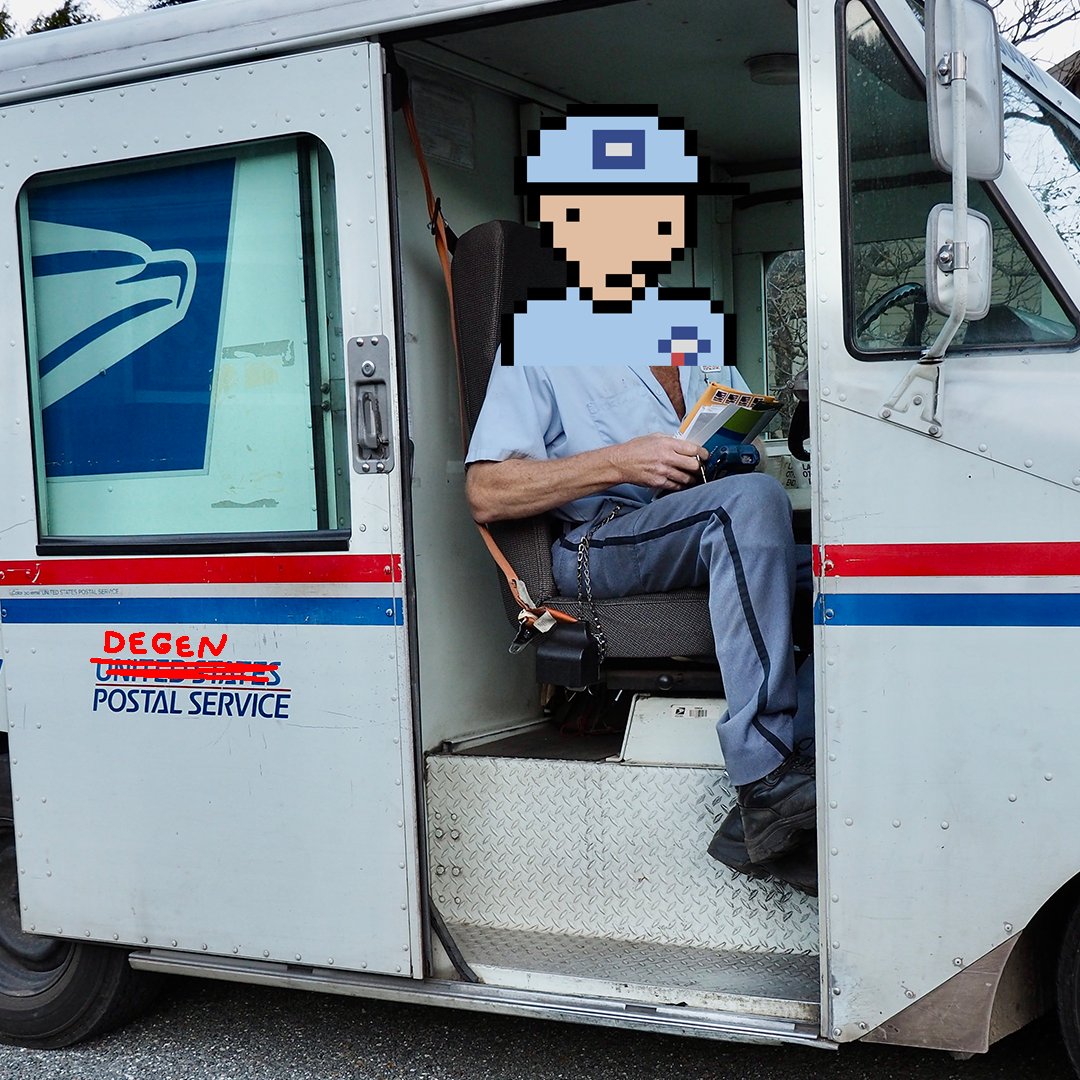 employablesnft's tweet photo. GM fellow kids 🫡

Just your local mailman swinging by to let you know that you didn't receive any mail because you have no friends...

So, if you're sad and you want something to read, we put up a few cool announcements in Discord 👋

🚙💨 https://t.co/EmjTfsRSXq