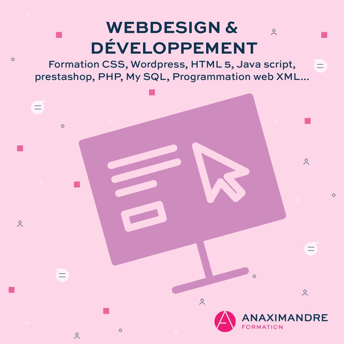 anaxi_numerique's tweet photo. Chez Anaximandre, on propose diverses formations qui peuvent vous aider au quotidien 

#formation #qualiopi #emploi #application #adobe #developpement #logiciel #digital #agencedecom #web #wordpress #photoshop #graphisme #design #communication #site #internet #logo https://t.co/wfPh05tJ5b