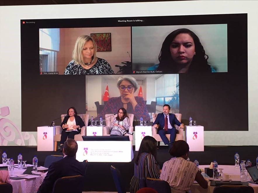 EBRDgender's tweet photo. Earlier today at the MDB Gender Summit in Cairo: Zelal Yalcin Kucuk, @EBRD's partner at Istanbul Municipality speaks about womenβs participation in the labour force, together w/ @myrahnerine @OxfamInAsia @WBG_Gender
@municipalityist @zelalyalcin
#TaaMarbouta #MDBGenderSummit https://t.co/TORMWvHEMT