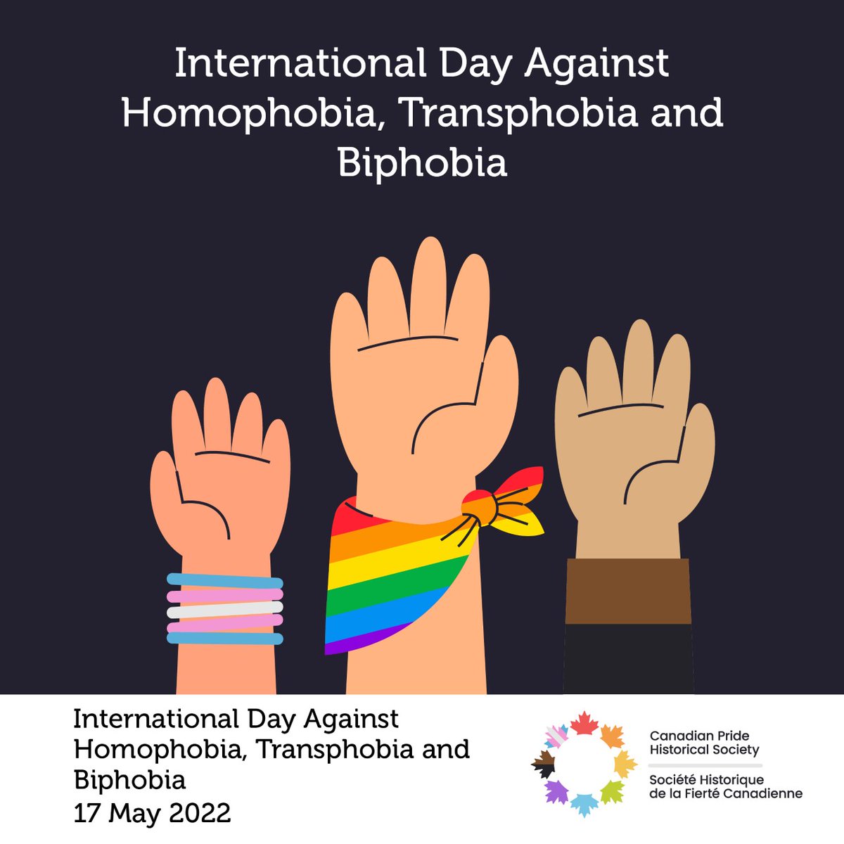 CanPrideHistory's tweet photo. #May17 is International Day Against Homophobia, Transphobia, and Biphobia. The date marks the day in 1990 when the World Health Organization declassified homosexuality as a mental disorder. The official theme for 2022 is Our Bodies, Our Lives, Our Rights. #IDAHOBIT #IDAHOBIT2022 https://t.co/M9b1AKFbcJ