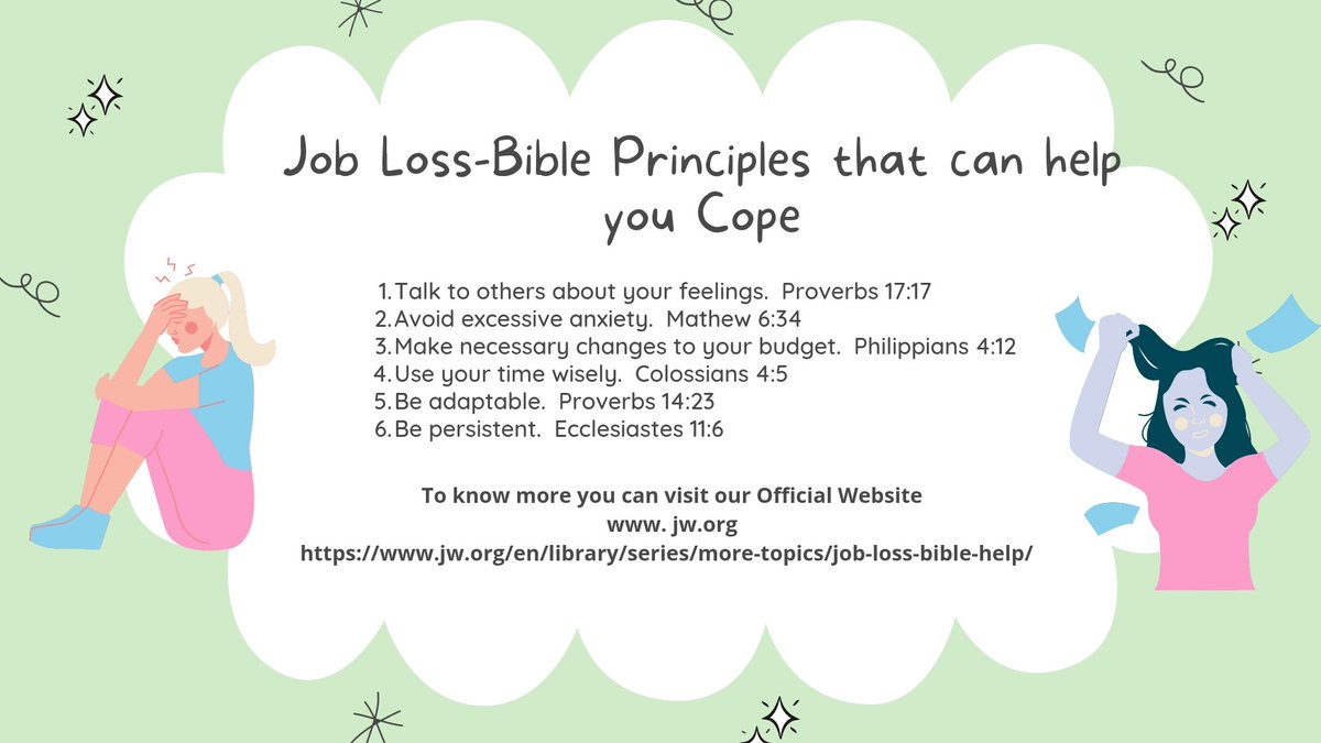 ClavelKit's tweet image. 𝐉𝐨𝐛 𝐋𝐨𝐬𝐬- 𝐭𝐡𝐞 𝐁𝐢𝐛𝐥𝐞 𝐏𝐫𝐢𝐧𝐜𝐢𝐩𝐥𝐞𝐬 𝐭𝐡𝐚𝐭 𝐜𝐚𝐧 𝐇𝐞𝐥𝐩 𝐲𝐨𝐮 𝐂𝐨𝐩𝐞

𝙲𝚘𝚗𝚜𝚒𝚍𝚎𝚛 𝚝𝚑𝚎 𝚝𝚒𝚖𝚎𝚕𝚎𝚜𝚜 𝚙𝚛𝚒𝚗𝚌𝚒𝚙𝚕𝚎𝚜 𝚋𝚊𝚜𝚎𝚍 𝚏𝚛𝚘𝚖 𝚝𝚑𝚎 𝙱𝚒𝚋𝚕𝚎 𝚌𝚊𝚗 𝚑𝚎𝚕𝚙 𝚢𝚘𝚞 𝚝𝚘 𝚌𝚘𝚙𝚎.