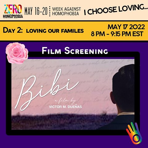 latinoasisnyc's tweet photo. On Day 2, #ZeroHomophobia is having a movie night! Join us as we screen the short film, Bibi and chat with the team behind the powerful story on LGBTQ+ latinx family. https://t.co/pLw47wnAAp
#IChooseLoving @CovidResp @LatinoCommAIDS https://t.co/bdFgYZMP12