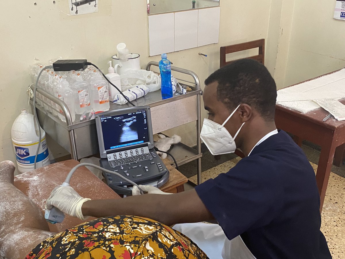 Using #POCUS to do nerve blocks in Mbarara, Uganda. Thanks to @Sonosite for the loaner machine! It is being used daily for capacity building and to provide improved patient care. @FujifilmUS @SonositeEurope @sonosite_anz @EmedUg @AFEM_President @afemafrica @globalemergcare