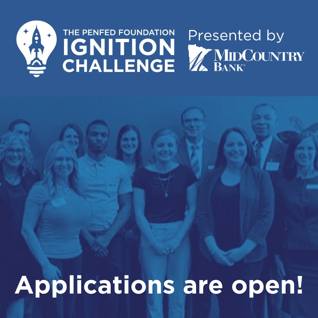 ATTN: military entrepreneurs in #Iowa, #Minnesota, #NorthDakota, #SouthDakota, and #Wisconsin!! Applications are now open for The PenFed Foundation Ignition Challenge, presented by MidCountry Bank! You could win grants up to $25,000!
Learn more at veip.penfedfoundation.org/ignition-chall….