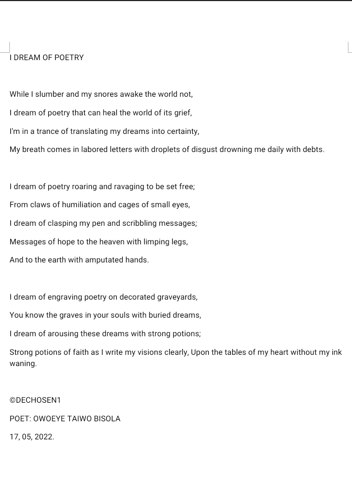 DHECHOSEN1's tweet photo. #dreams #poetry #writing #poets #art #writers #WritingCommnunity #writingvswriter2022 #poetrytwitter #poetry_club #PoetryBot #poetrylovers https://t.co/6lpn65cjPt