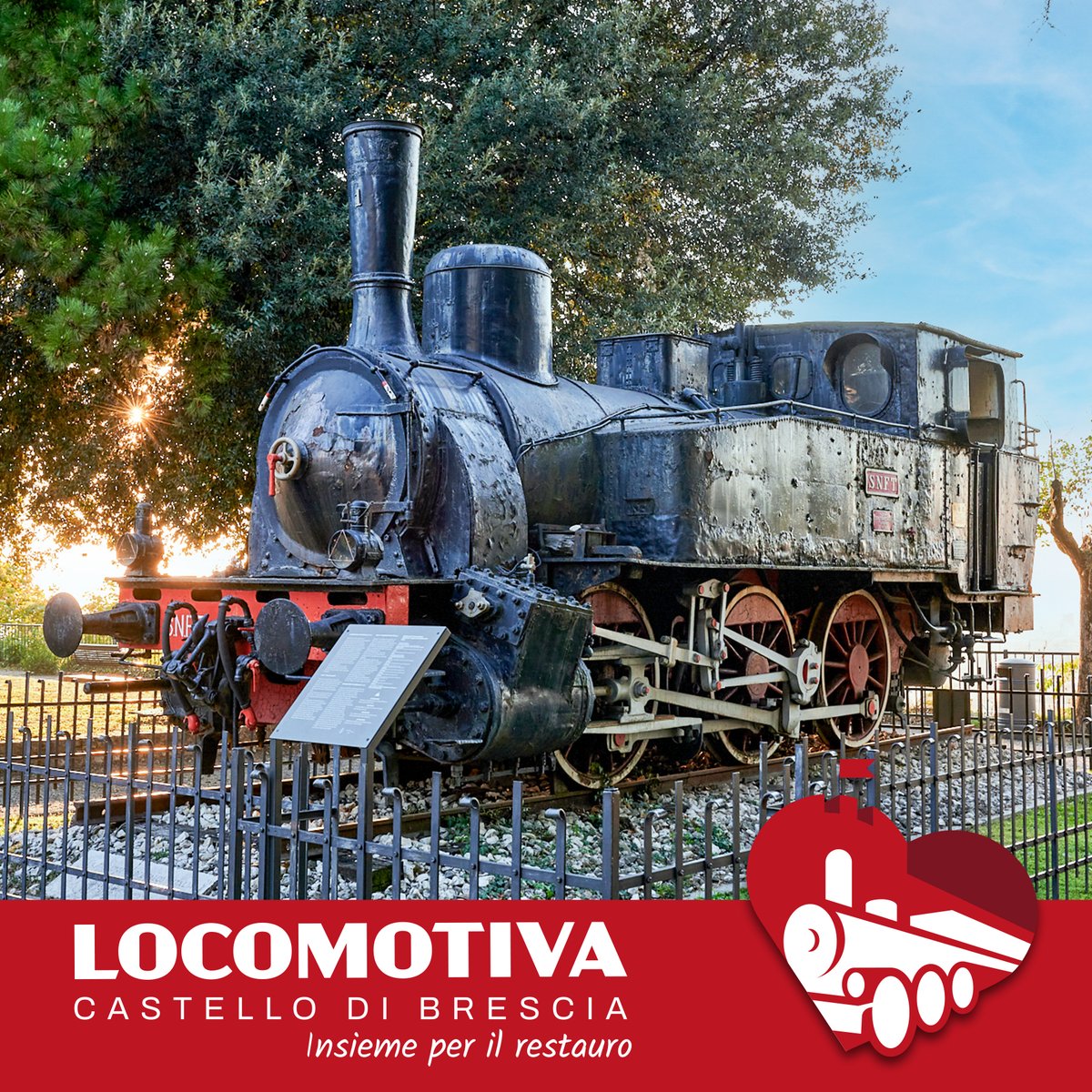 BPER_Banca's tweet photo. #BPERBanca supporta l'iniziativa di Associazione Palcogiovani per restaurare la #LocomotivaBS🚂del Castello di #Brescia. Il progetto all'interno di #WeLoveCastello coinvolge cittadini e istituzioni con una campagna di crowdfunding
#RestauriAmo #WeLoveLoco @ComuneBs @BresciaMusei https://t.co/wSLJFLGxqk