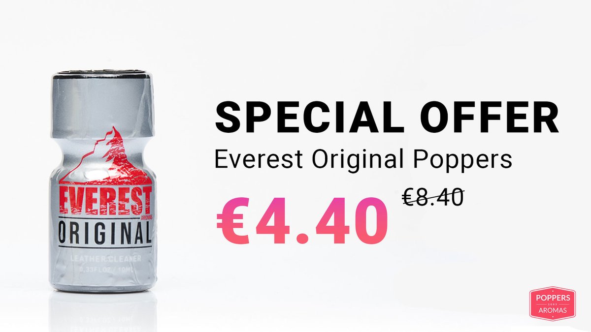 Special Offer on our @EverestAromas Original Poppers 🔥 👉 bit.ly/3wlPiuf ✅ 10ml #Poppers ✅ Pentyl Nitrite ✅ Made in France #WednesdayMotivation #Wednesdayvibe #PoppyPlaytime #poppersbate #PopperBNK48 #ppbh #PoppersAromas #poppersale