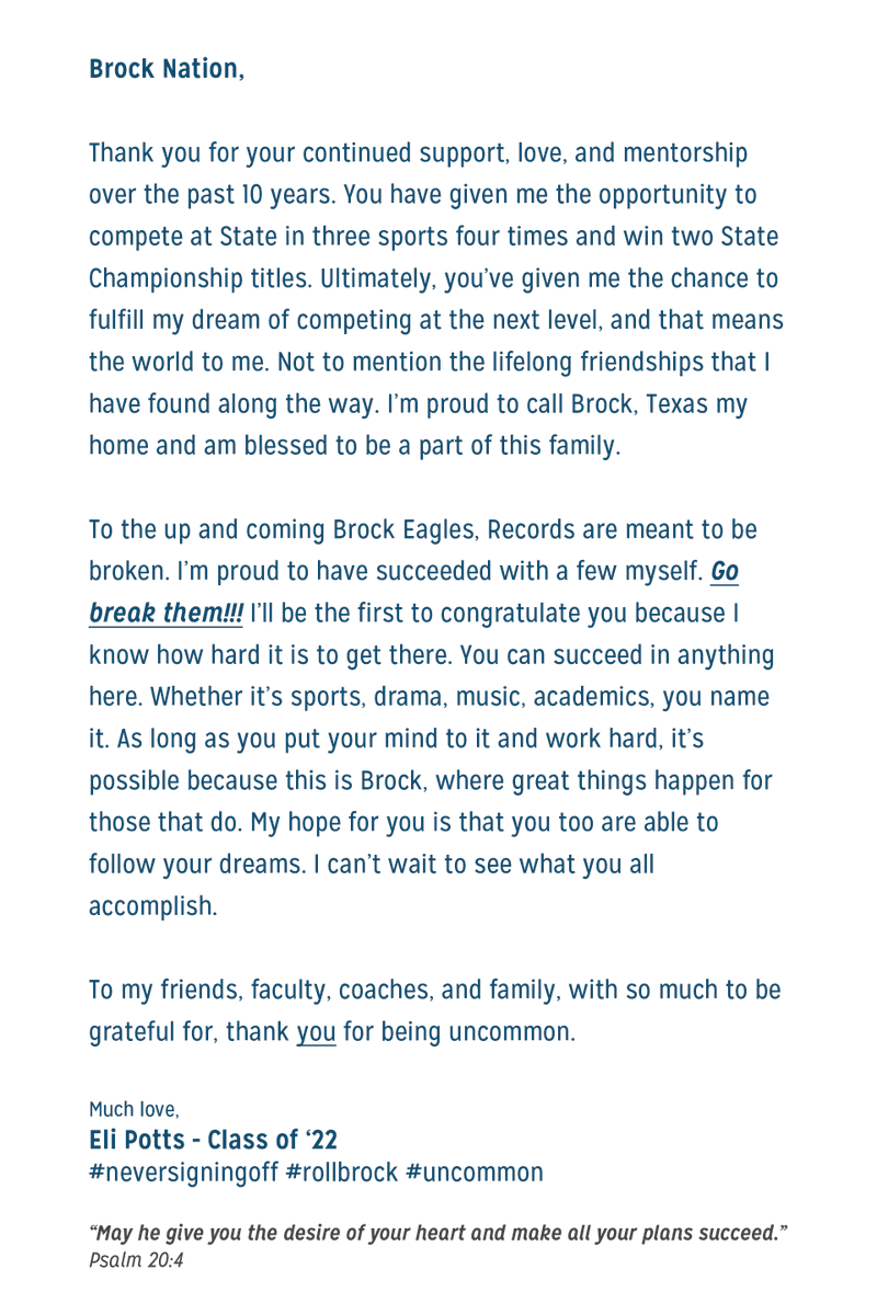 EliPotts22's tweet photo. Brock Nation, https://t.co/GAtgzK39uw