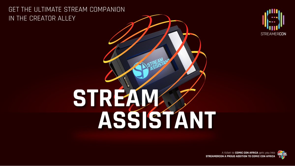 TheStreamerCon's tweet photo. LET'S GO! 🏆 Announcing the first of the StreamerCon Creator Alley stands: @TheStreamAssist🤳 This proudly SA innovation and software, developed by @DaddyCOolZA, helps you stream your best with unique features! Catch them this Sept at JHB Expo Centre 👏👏 https://t.co/mL5JpsoBjr https://t.co/MlUtVjerAi