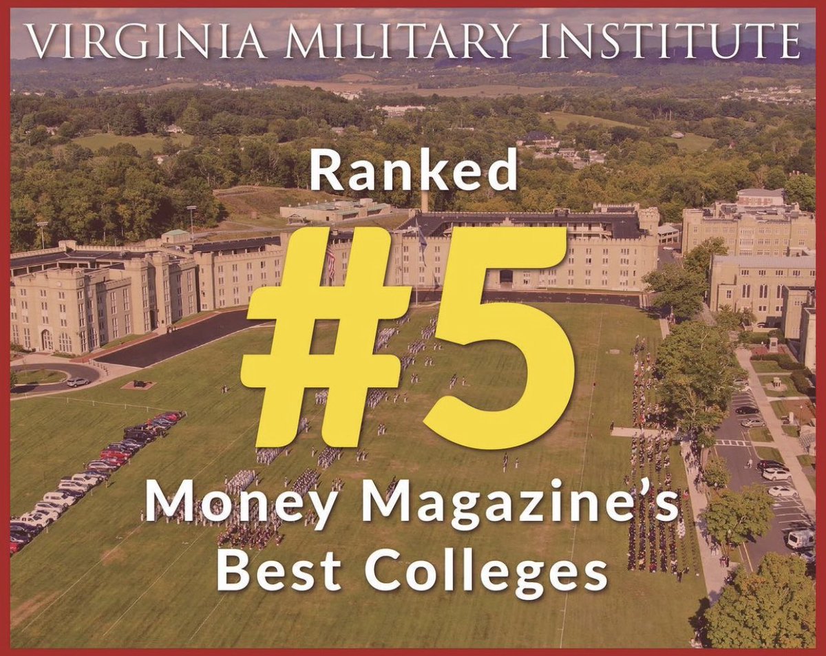 Number FIVE. VMI continues to be one of the premier colleges in the NATION.