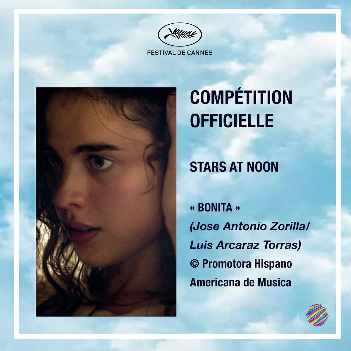 peermusicFrance's tweet photo. #SyncTime - Special Festival de Cannes 
Le "Stars At Noon", réalisé par Claire Denis, est présenté en compétition au Festival de Cannes ! 

Supervison musicale : My Melody - Music Supervisors

#FestivaldeCannes https://t.co/1QmJ94J63f