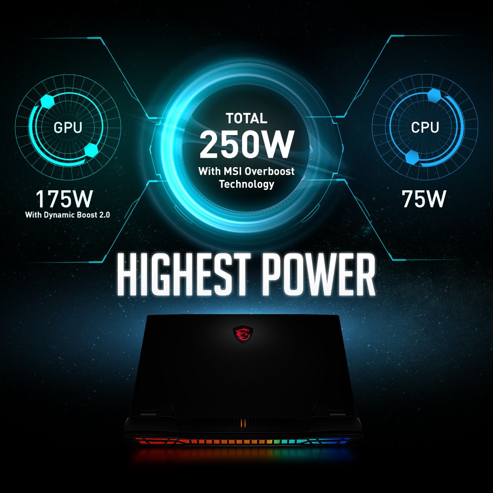 msigaming's tweet photo. At MSI, we keep on setting new heights.
This time, it's about POWER:  Our next-gen machines are capable of reaching---not 240W😉---but 250W total power⚡

Feeling excited? Stay tuned for more info! https://t.co/KaqjROr1N4