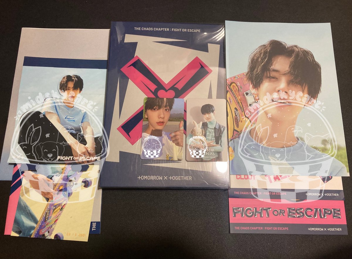 midskycart's tweet photo. wts lfb ph | #midskybentables ☽

˗ˋˏ°• txt the chaos chapter fight or escape unsealed album complete inclu

• P800 (P750 payo)
• bought from ncat for P1,100
• soobin pcs (w/ light album marks)
• yeonjun cut-out is used
• payo/3 days reservation
• gcash
• laguna via ggx https://t.co/NGwrsX0vBT