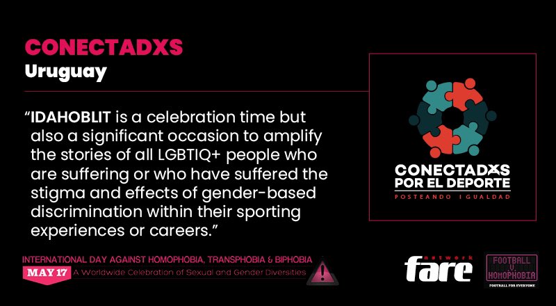 farenet's tweet photo. Conectadxs will be producing podcasts on LGBTIQ+ inclusion in sports in #Uruguay. Make sure you follow them on IG to listen first!

IG: conectadasporeldeporte https://t.co/cmmm3MVkxe
