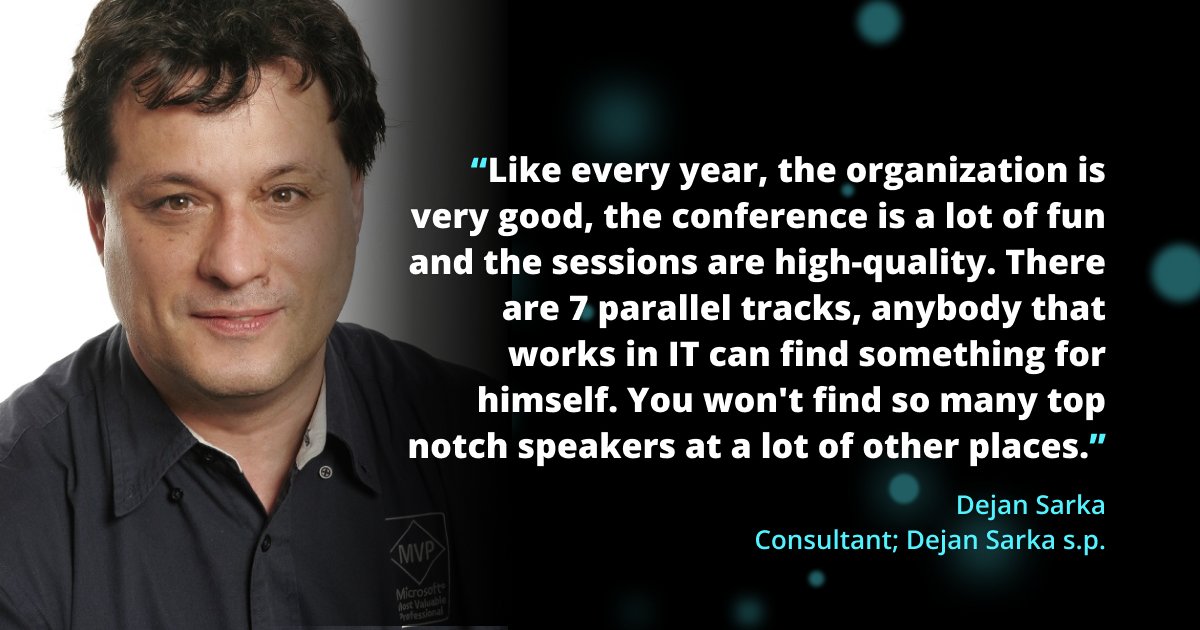 Thrive Conference (@thriveitconf) on Twitter photo We are so excited - only a few days left before we meet 😍
📅24. - 25. May
🌄Bohinjska Bistrica, Slovenia
👋 Join <a href="/DejanSarka/">Dejan Sarka</a> MCT, MVP
His sessions👉bit.ly/3yItCtV
.. and many other inspiring speakers!👀bit.ly/3i6Adoj
#ThriveITConf #datascience #BI We are so excited - only a few days left before we meet 😍
📅24. - 25. May
🌄Bohinjska Bistrica, Slovenia
👋 Join <a href="/DejanSarka/">Dejan Sarka</a> MCT, MVP
His sessions👉bit.ly/3yItCtV
.. and many other inspiring speakers!👀bit.ly/3i6Adoj
#ThriveITConf #datascience #BI